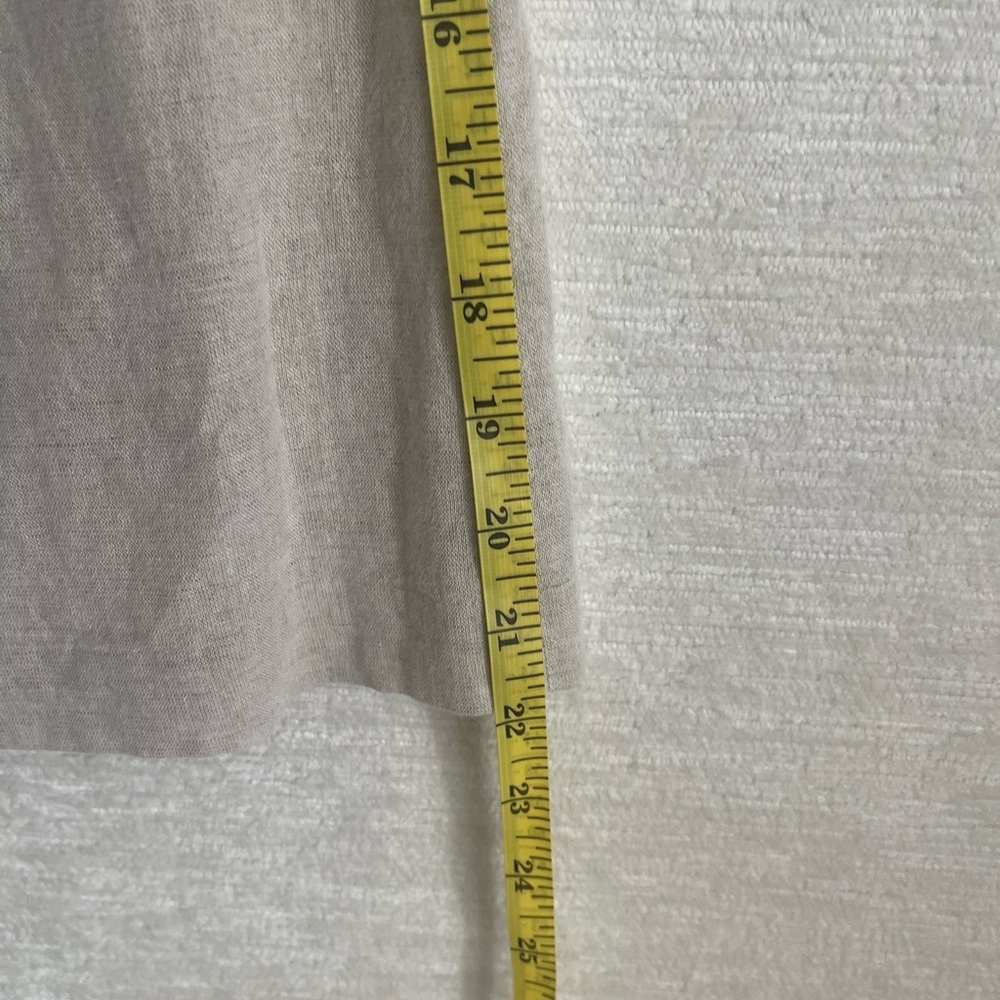 Liz Claiborne Beige Button-Front Linen-Blend Skirt with Patch Pockets - Picture 9 of 10